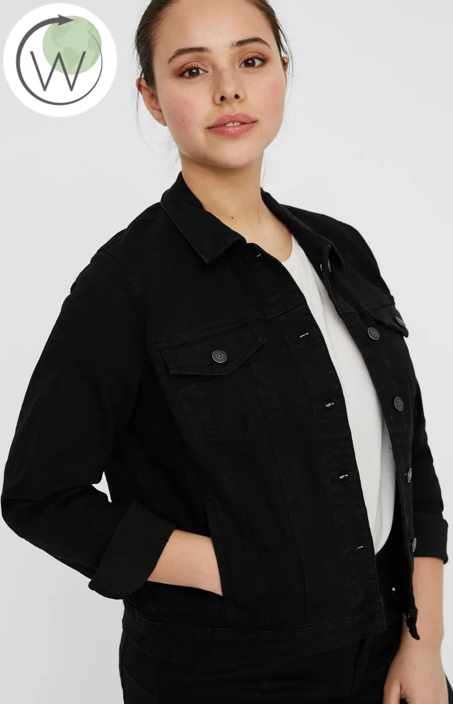 Vero Moda Curve Black Denim Jacket