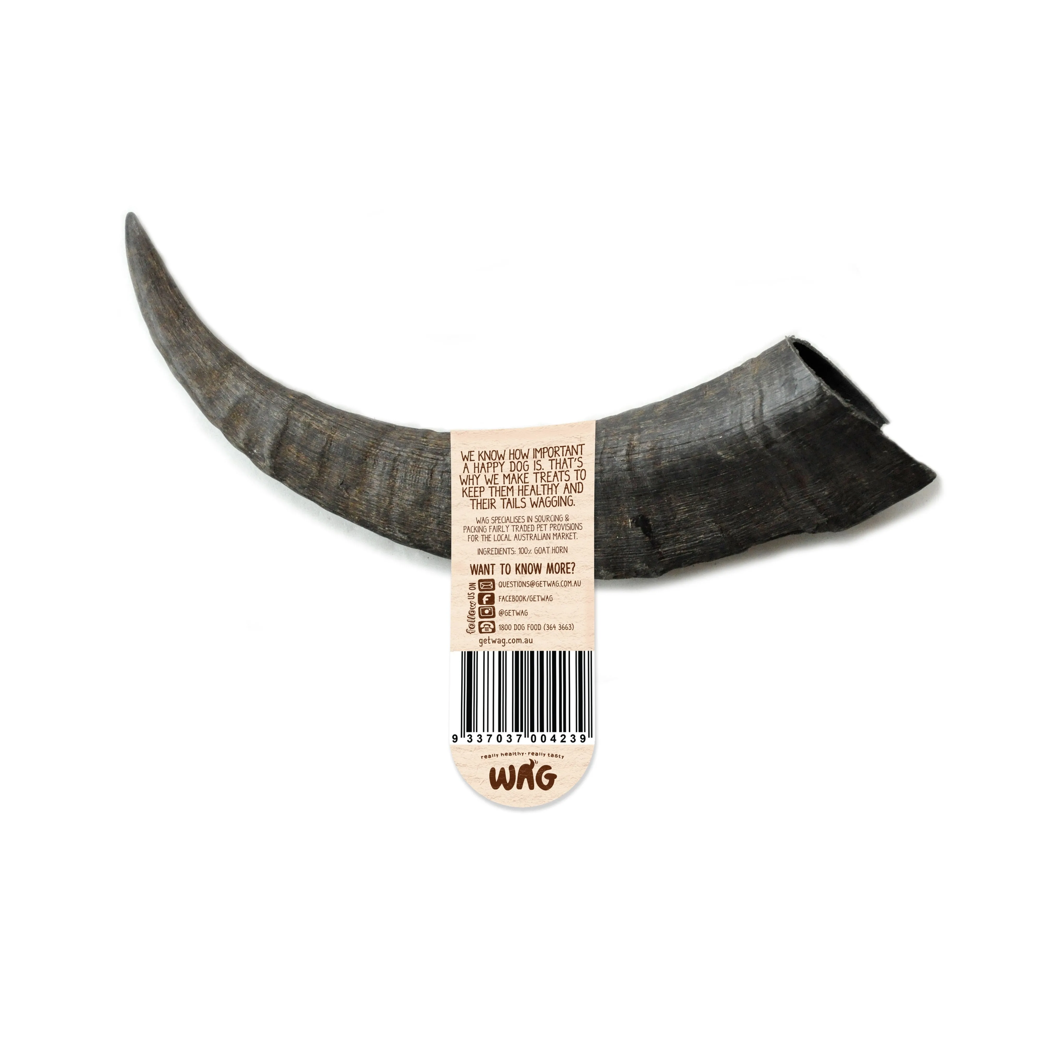 Wag Goat Horn Medium Dog Chew Treat