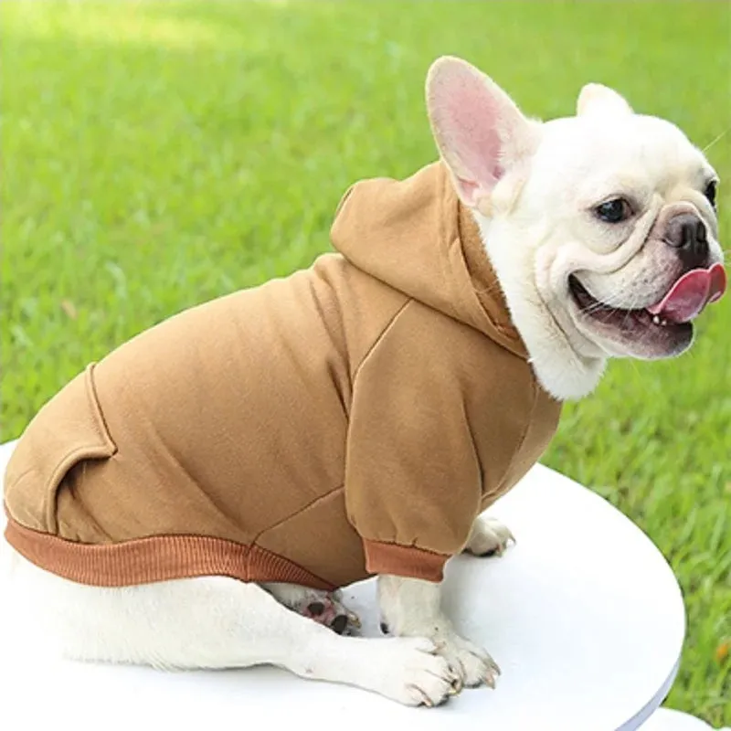 Warm Winter Cute Hoodie Fleece Jacket for Small to Medium Pets