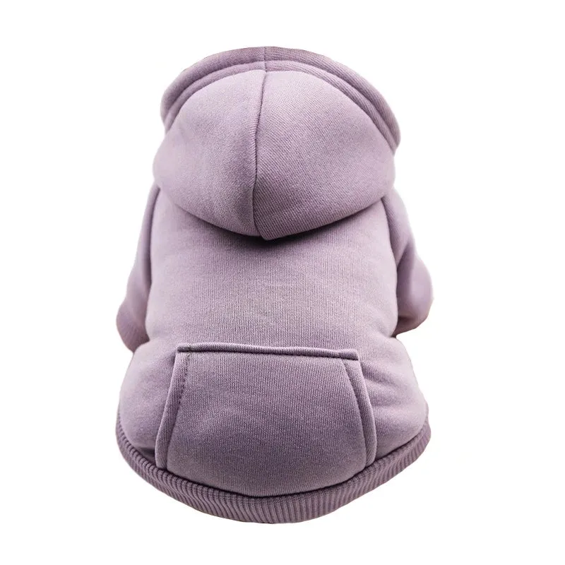 Warm Winter Cute Hoodie Fleece Jacket for Small to Medium Pets