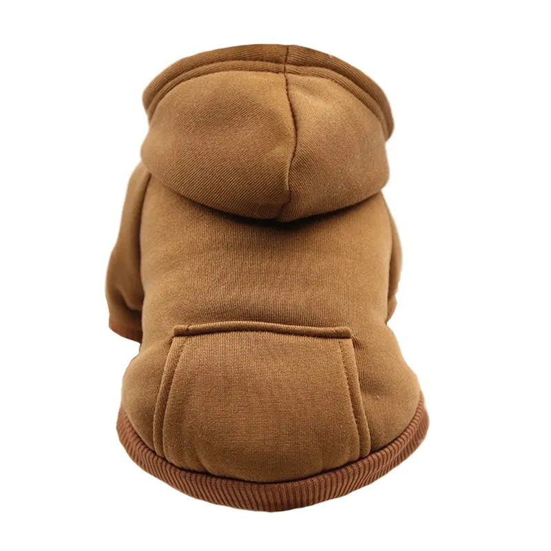 Warm Winter Cute Hoodie Fleece Jacket for Small to Medium Pets