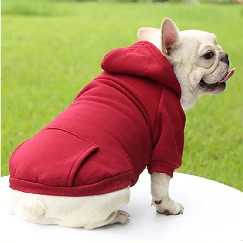 Warm Winter Cute Hoodie Fleece Jacket for Small to Medium Pets