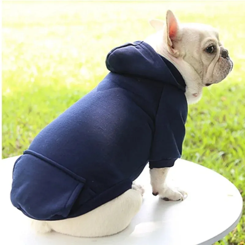 Warm Winter Cute Hoodie Fleece Jacket for Small to Medium Pets