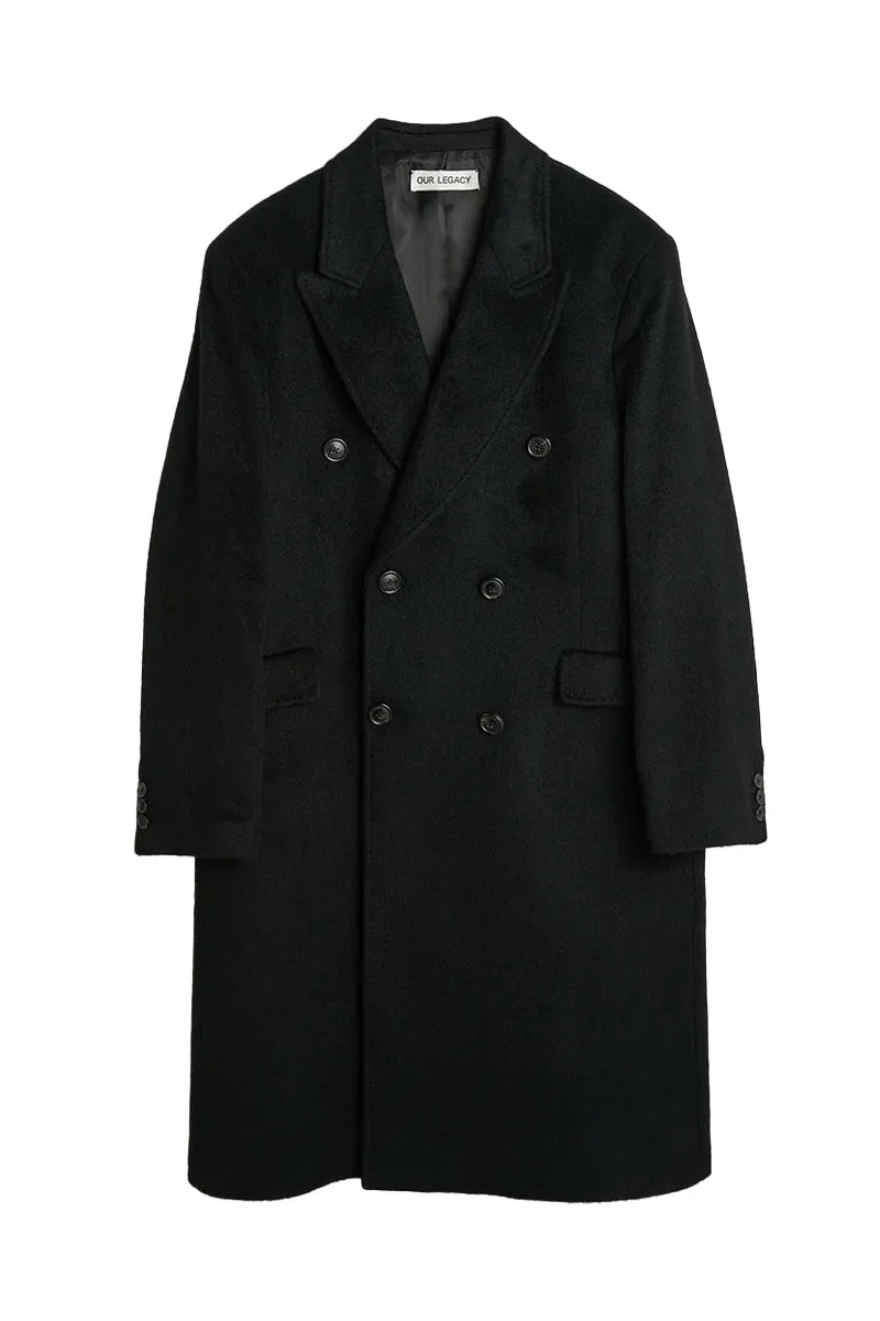 Whale Coat - Black Hairy Wool