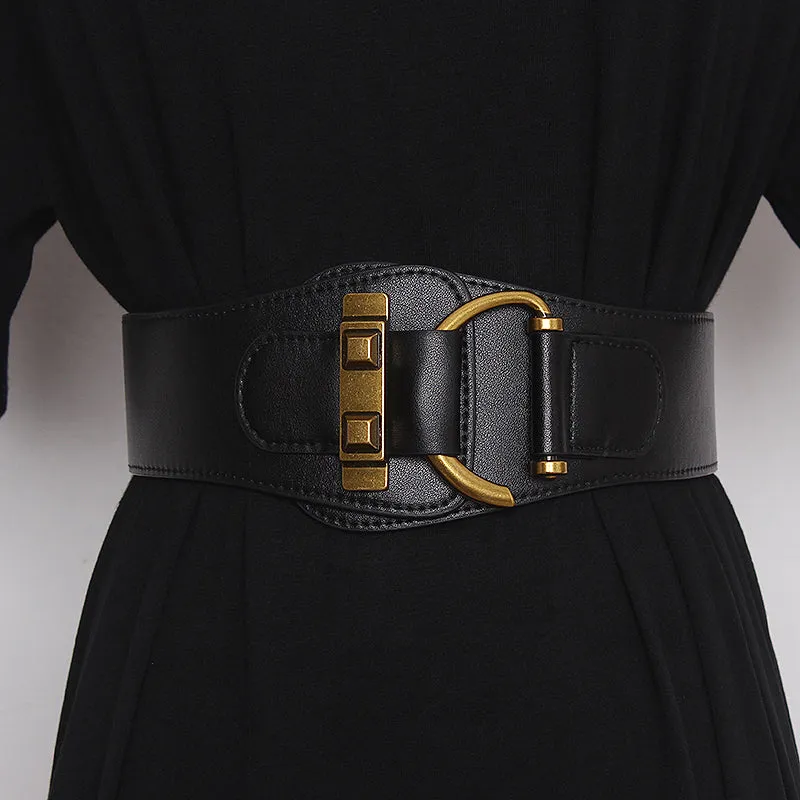 Wide Belt Women's Elastic Decoration With Dress, Waist Sweater, Versatile Waist Down Jacket, Coat Waist Seal