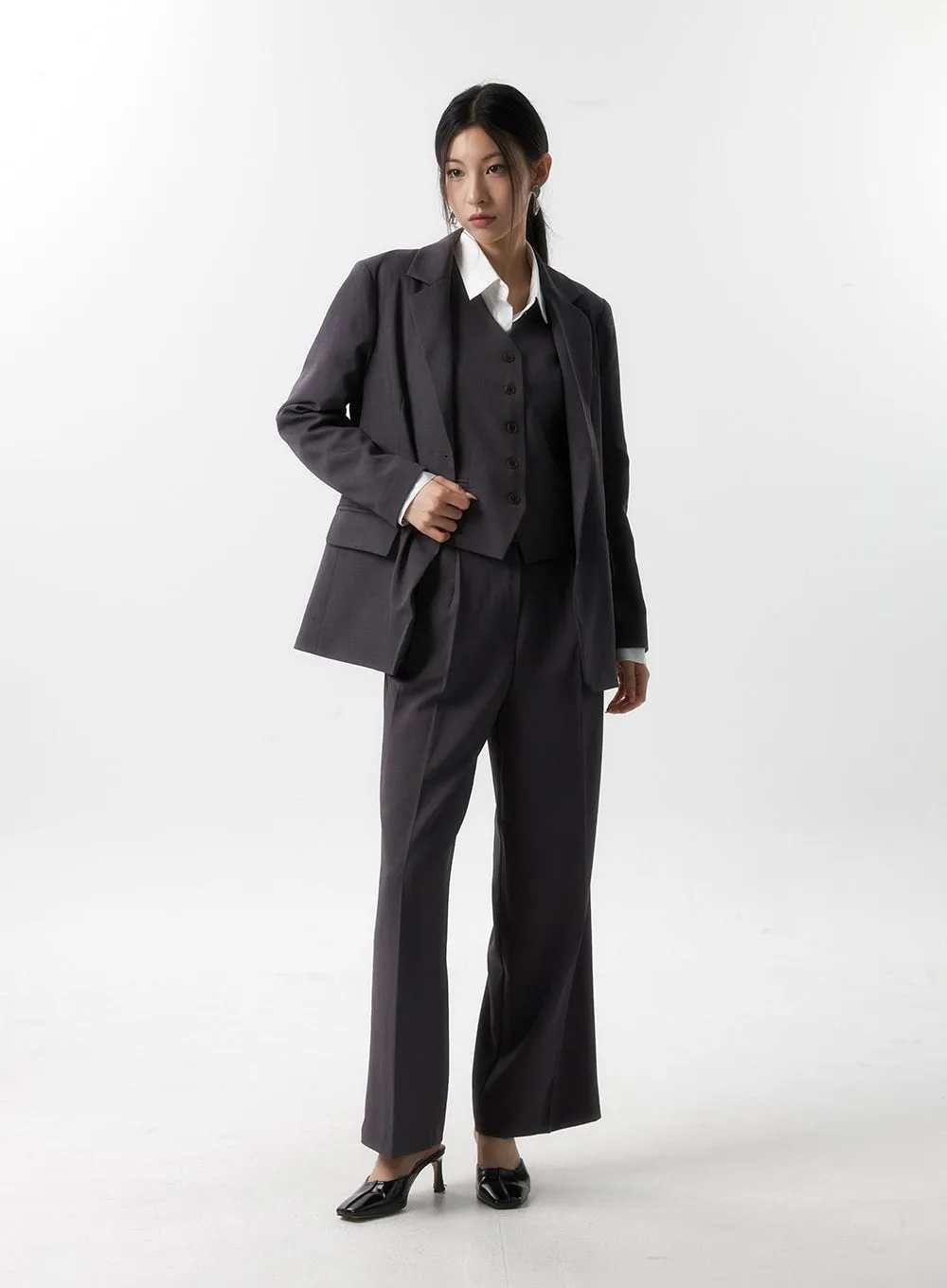 Wide Fit Tailored Pants IS315