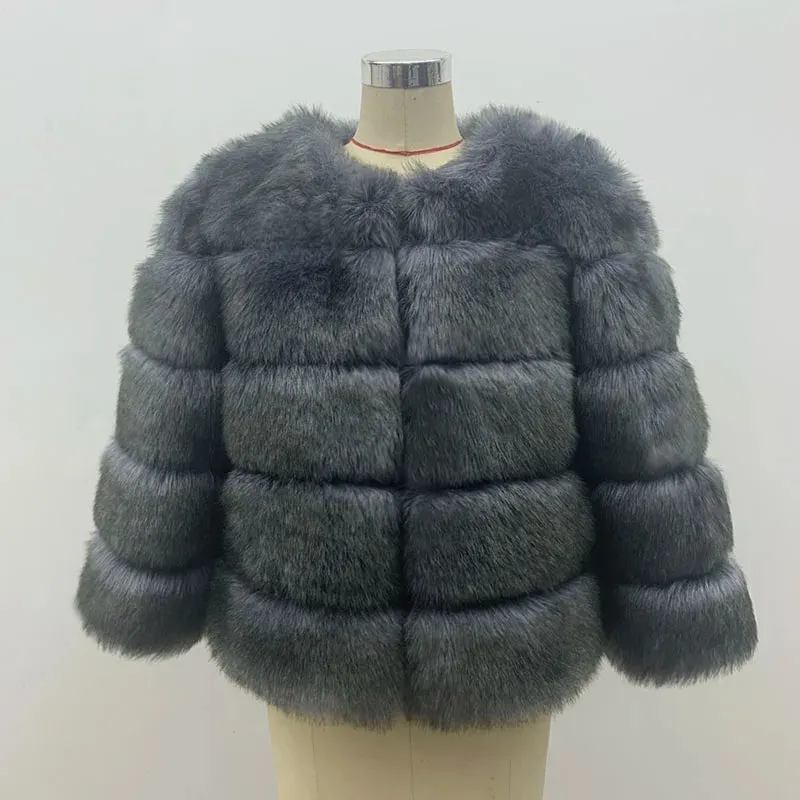 Women Coats Autumn Winter New Fashion Pink Faux Fur Coat Elegant Thick Warm Outerwear Fake Fur Woman Jackets