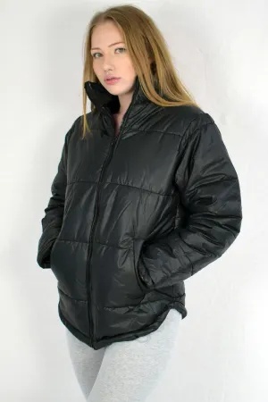 Womens Zipper Puffer Coat for Winter