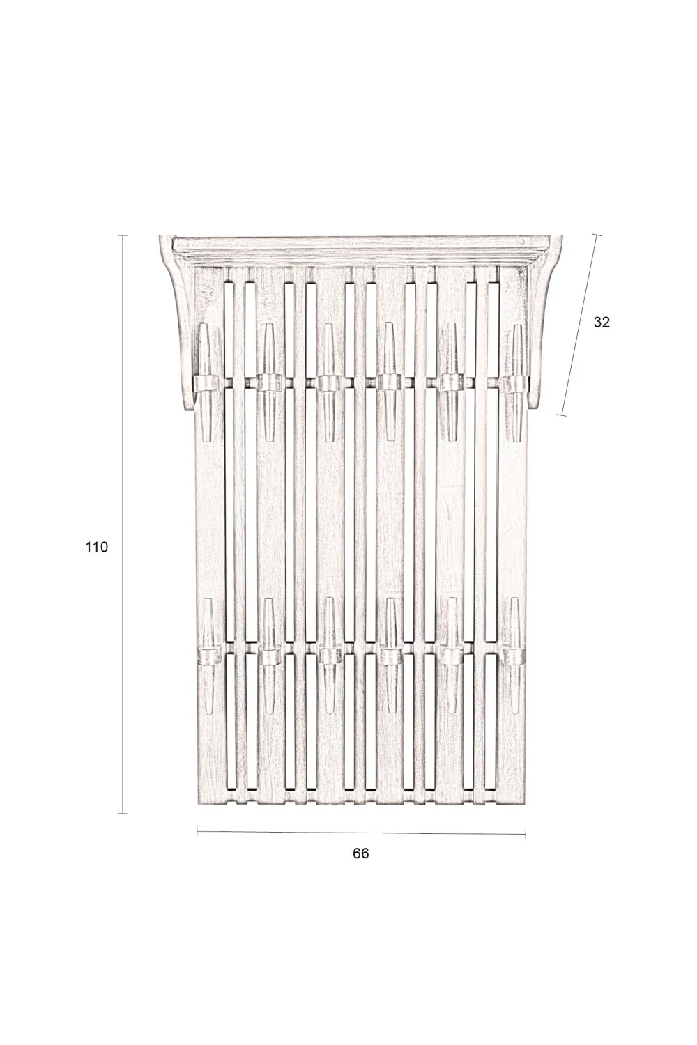 Wooden Wall Coat Rack With Shelf | Dutchbone Jakub