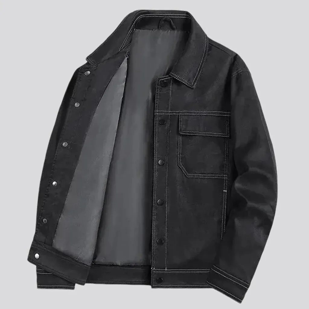 Y2k style casual medium men's denim coat