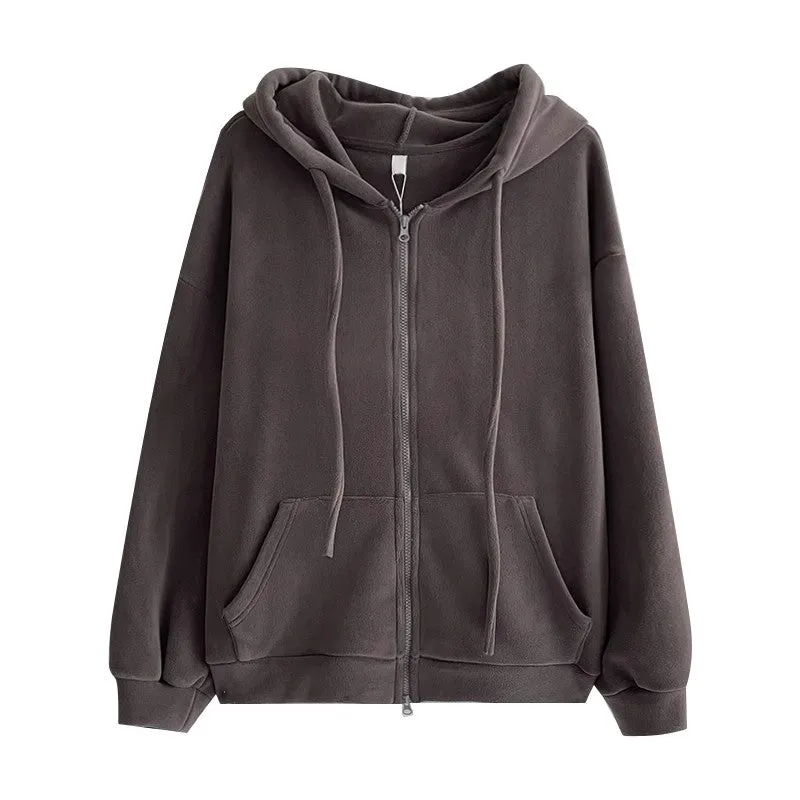 zippered hooded jacket      S4761