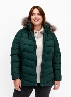 Zizzi Julia Coat in Green