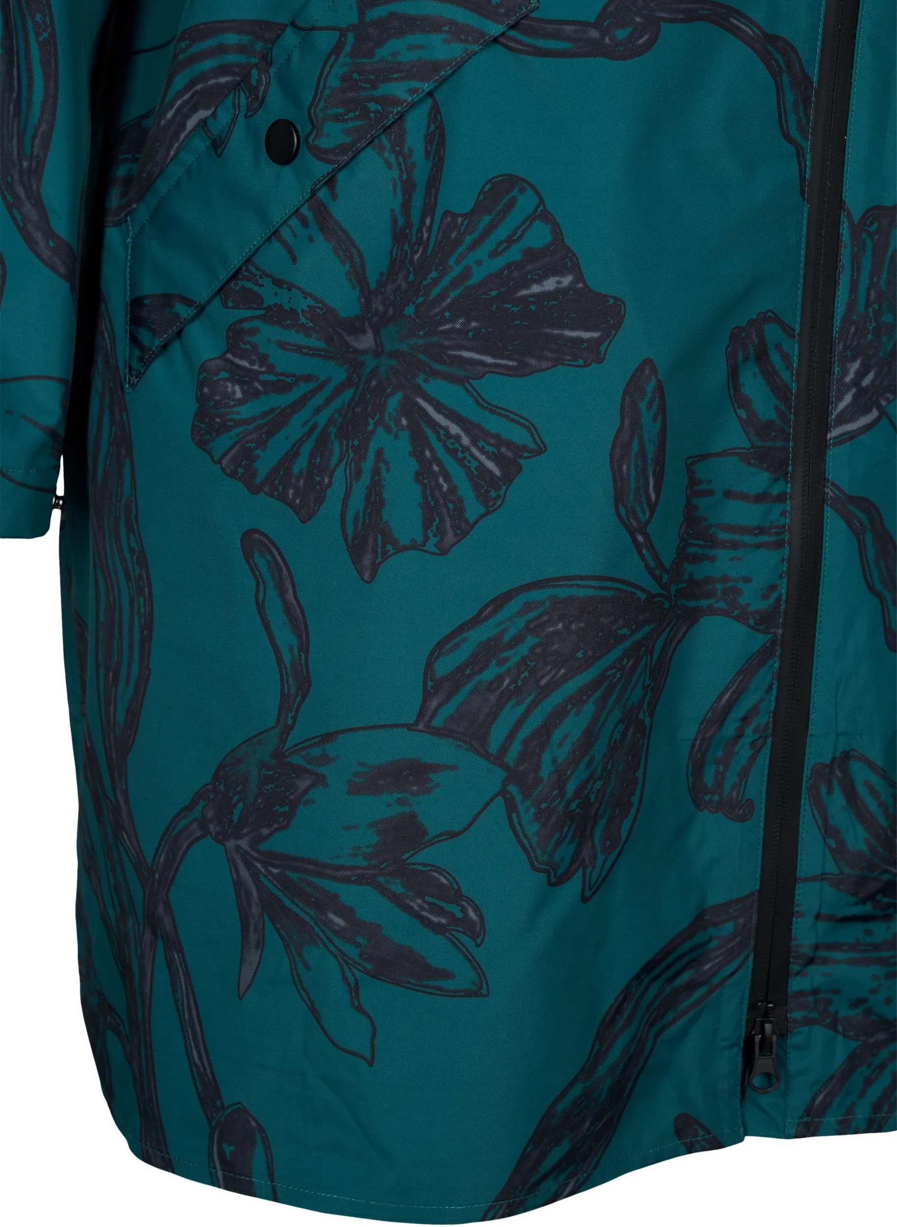 Zizzi Lara Rain Jacket in Teal