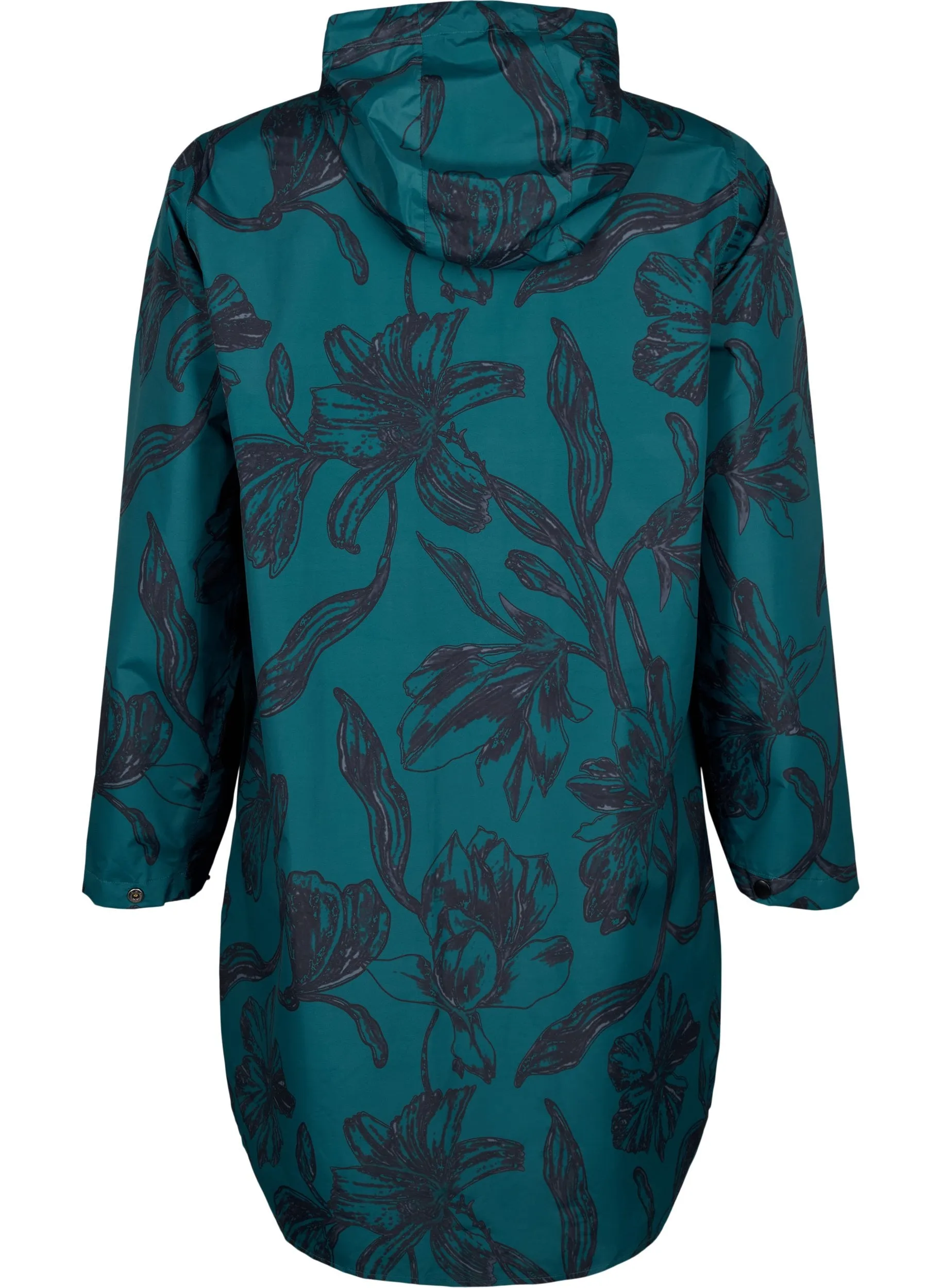 Zizzi Lara Rain Jacket in Teal